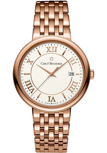 Carl F. Bucherer Adamavi Watch - 39 mm Rose Gold Case - Silver Dial