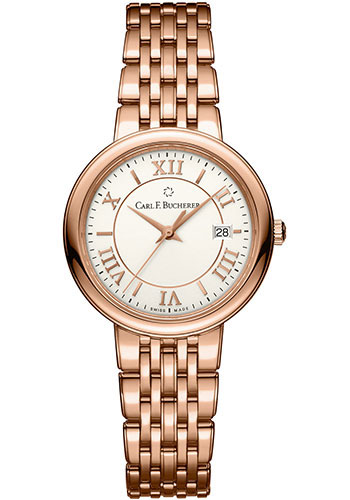 Carl F. Bucherer Adamavi Watch - 28 mm Rose Gold Case - Silver Dial