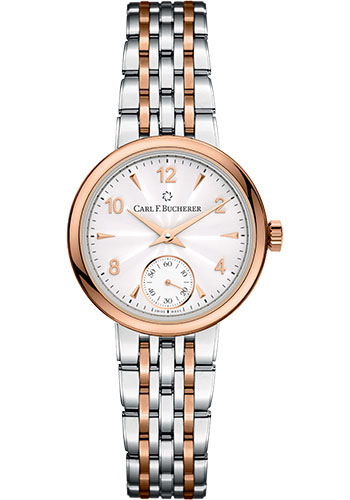 Carl F. Bucherer Adamavi Watch - 28 mm Steel And Rose Gold Case - White Dial