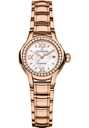 Carl F. Bucherer Pathos Queen Watch - Rose Gold Diamond Case - Mother-Of-Pearl Dial