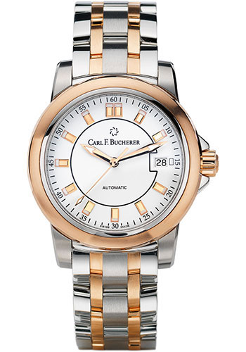 Carl F. Bucherer Patravi AutoDate TwoTone Watch - 38 mm Case - White Dial