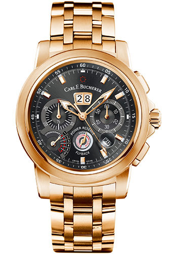 Carl F. Bucherer Patravi ChronoGrade Watch - 44.6 mm Rose Gold Case - Black Dial