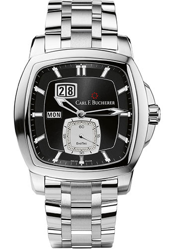 Carl F. Bucherer Patravi EvoTec DayDate Watch - Steel Case - Black Dial