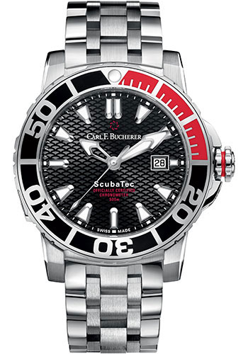 Carl F. Bucherer Patravi ScubaTec Watch - 44.6 mm Steel Case - Black Dial