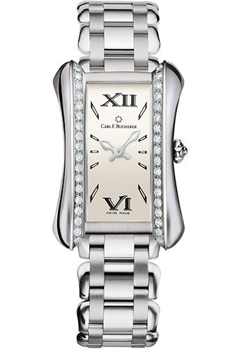 Carl F. Bucherer Alacria Midi Watch - Steel Diamond Case - Silver Dial