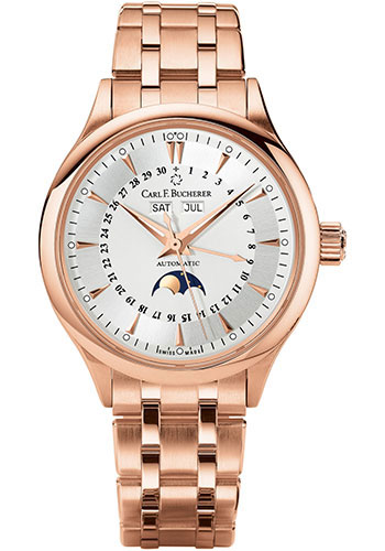 Carl F. Bucherer Manero MoonPhase Watch - Rose Gold Case - Silver Dial