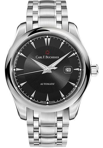Carl F. Bucherer Manero AutoDate Watch - 42 mm Steel Case - Black Dial