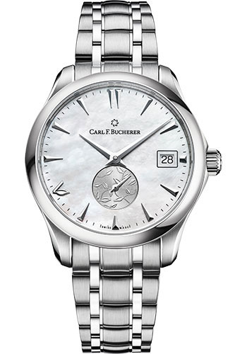 Carl F. Bucherer Manero AutoDate LOVE Watch - Steel Case - Mother-of-Pearl Dial