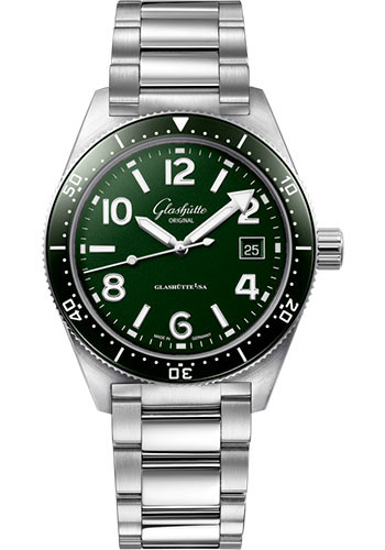 Glashütte Original SeaQ - Steel Case - Reed Green Dial - Bracelet