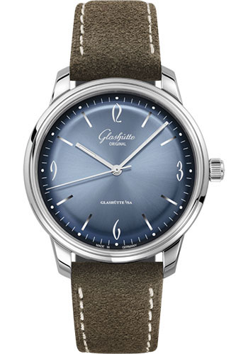 Glashütte Original Sixties Annual Edition - Steel Case - Glacier Blue Dial - Brown Calfskin Strap - Pin Buckle