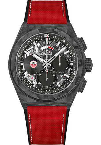 Zenith Defy El Primero 21 Carl Cox Watch - Black Carbon - Black Dial - Black Rubber Strap