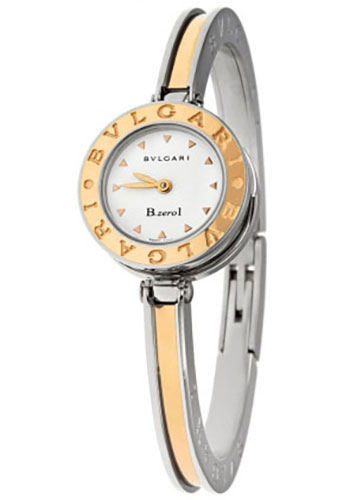 Bvlgari B.zero1 Watch - 22 mm Steel And Gold Case - Pink Gold Bezel - White Dial - Steel And Pink Gold Bracelet