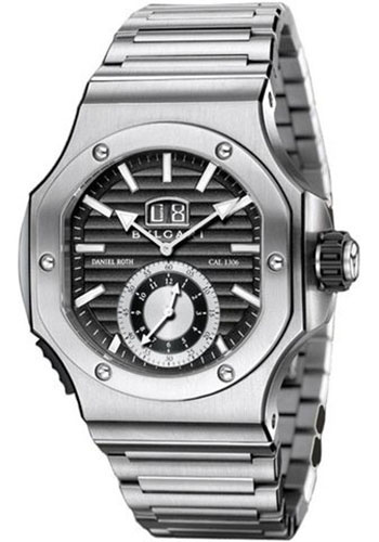 Bvlgari Endurer Watch - 56 x 51 mm Stainless Steel Case - Black Dial - Steel Bracelet
