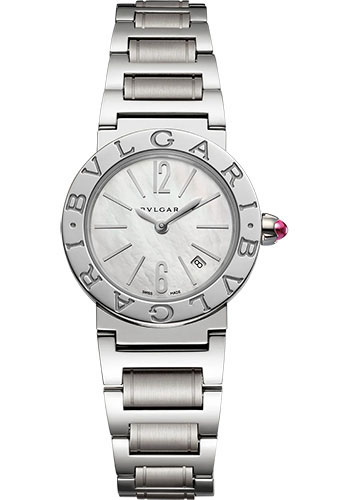 Bvlgari Bulgari Bulgari Watch - 26 mm Stainless Steel Case - White Mother-Of-Pearl Dial - Steel Bracelet