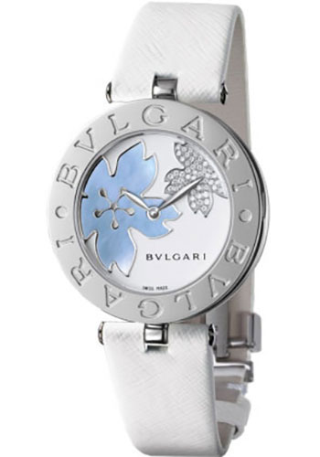Bvlgari B.zero1 Watch - 30 mm Stainless Steel Case - White Dial - White Calfskin Strap