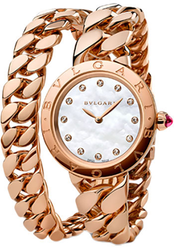 Bvlgari Bulgari Bulgari Catene Watch - 31 mm Pink Gold Case - White Mother-Of-Pearl Dial - Pink Gold Bracelet