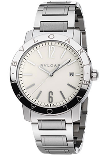 Bvlgari Bulgari Bulgari Chronograph Watch - 41 mm Stainless Steel Case - Silver Dial - Steel Bracelet