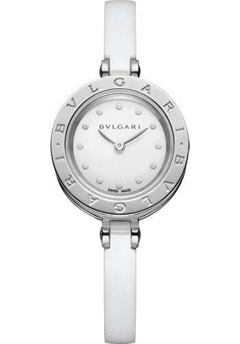 Bvlgari B.zero1 Watch - 23 mm Steel Case - White Dial - Steel And Ceramic Bracelet