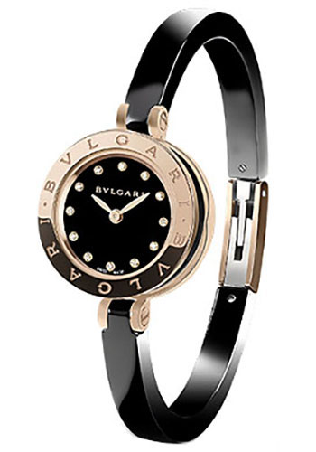 Bvlgari B.zero1 Watch - 23 mm Pink Gold Case - Black Ceramic Dial - Ceramic Black Bracelet