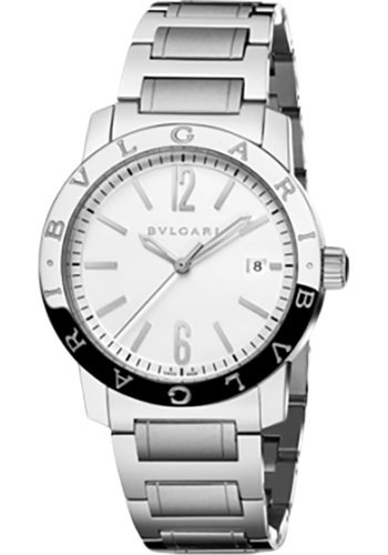 Bvlgari Bulgari Bulgari Watch - 39 mm Stainless Steel Case - Silver Dial - Steel Bracelet