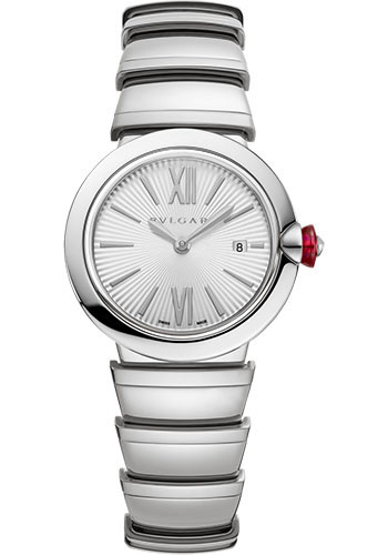 Bvlgari Lvcea Watch - 28 mm Stainless Steel Case - Silver Dial - Steel Bracelet