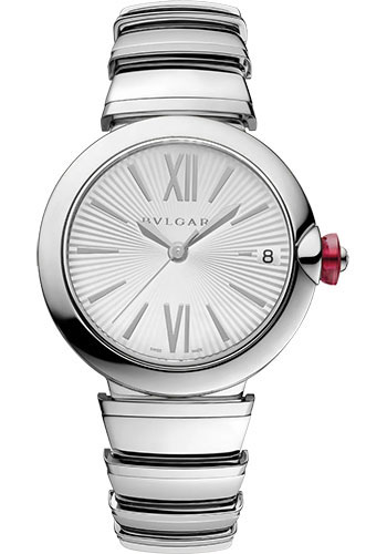 Bvlgari Lvcea Watch - 33 mm Stainless Steel Case - Silver Dial - Bracelet