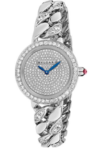 Bvlgari Bulgari Bulgari Catene Watch - 31 mm White Gold Case - Diamond Pavé Dial - White Gold Gourmette Bracelet