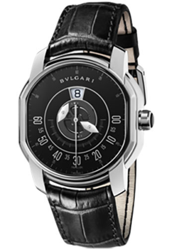 Bvlgari Daniel Roth Watch - 45 mm White Gold Case - Dark Anthracite Dial - Alligator Strap