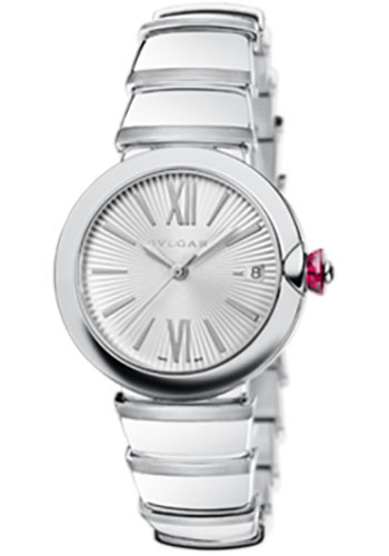 Bvlgari Lvcea Watch - 36 mm Stainless Steel Case - Silver Dial - Steel Bracelet