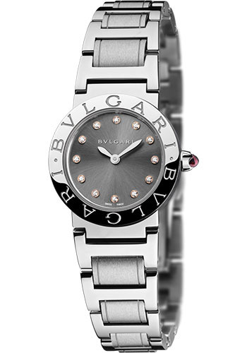 Bvlgari Bulgari Bulgari Watch - 26 mm Stainless Steel Case - Anthracite Dial - Steel Bracelet