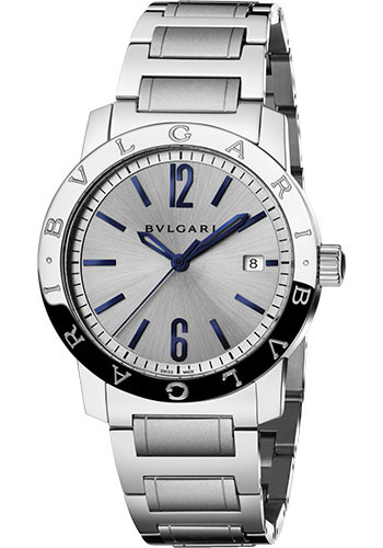 Bvlgari Bulgari Bulgari Solotempo Watch - 39 mm Stainless Steel Case - Silver Dial - Steel Bracelet