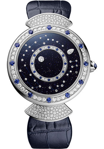 Bvlgari Divas' Dream Watch - 37 mm White Gold Case - With Its Blue Aventurine Dial - Dark Blue Alligator Strap
