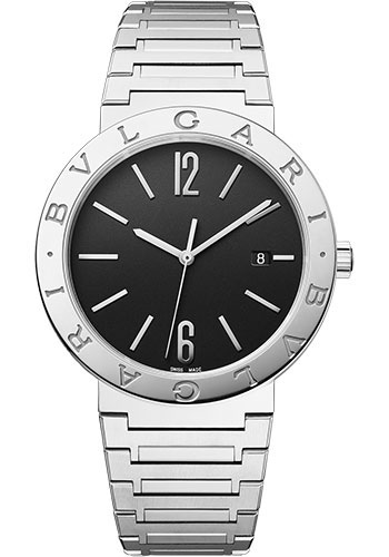 Bvlgari Bvlgari Bvlgari Solotempo Watch - 41 mm Stainless Steel Case - Black Dial - Steel Bracelet