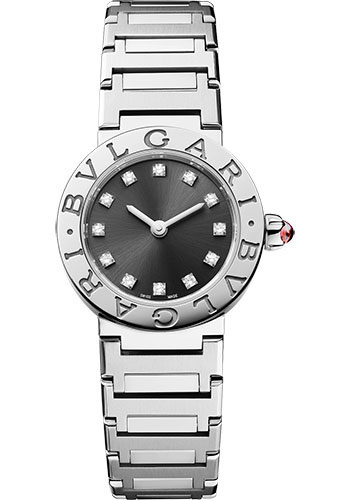 Bvlgari Bvlgari Bvlgari Lady Watch - 23 mm Stainless Steel Case - Anthracite Dial - Steel Bracelet