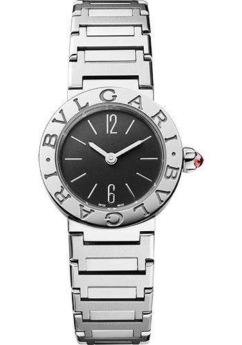 Bvlgari Bvlgari Bvlgari Lady Watch - 23 mm Stainless Steel Case - Black Dial - Steel Bracelet