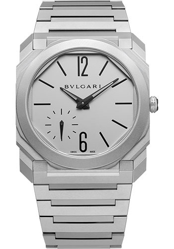 Bvlgari Octo Finissimo Watch - 40 mm Stainless Steel Case - Stainless Steel Dial - Steel Bracelet
