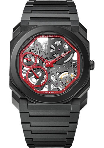 Bvlgari Octo Finissimo Watch - 40 mm Black Ceramic Case - Skeletonized Dial - Ceramic Bracelet