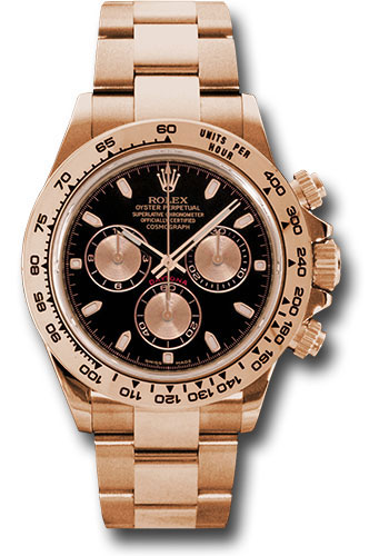 Rolex Everose Gold Cosmograph Daytona 40 Watch - Black Index Dial