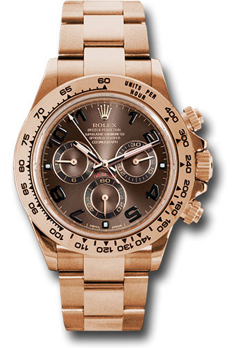 Rolex Everose Gold Cosmograph Daytona 40 Watch - Chocolate Arabic Dial