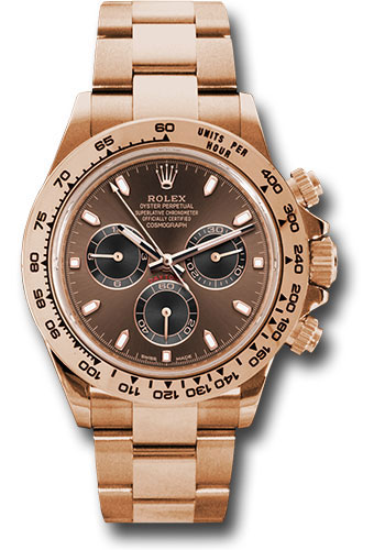 Rolex Everose Gold Cosmograph Daytona 40 Watch - Chocolate and Black Index Dial