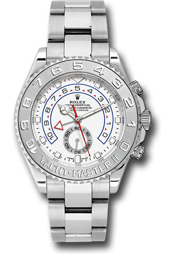 Rolex White Gold Yacht-Master II 44 Watch - White Dial