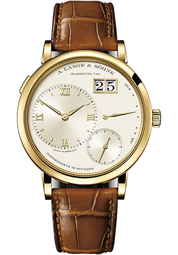 A. Lange & Söhne Grand Lange 1 Watch - 40.9mm Yellow Gold Case - Champagne Dial - Brown Alligator Strap