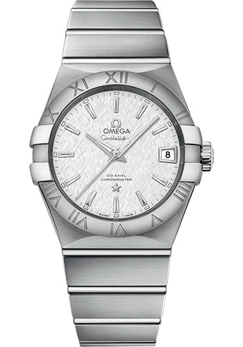 Omega Constellation Co-Axial Watch - 38 mm Steel Case - White -Silvery Dial