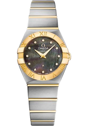 Omega Constellation Quartz Tahiti Watch - 24 mm Steel And Yellow Gold Case - Tahiti Mother-Of-Pearl Diamond Dial
