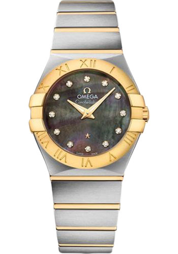 Omega Constellation Quartz Tahiti Watch - 27 mm Steel And Yellow Gold Case - Tahiti Mother-Of-Pearl Diamond Dial