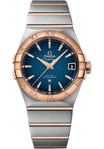 Omega Constellation Omega Co-Axial - 38 mm Steel And Red Gold Case - Blue Dial