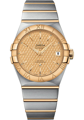 Omega Constellation Co-Axial Watch - 38 mm Steel And Yellow Gold Case - Champagne Dial