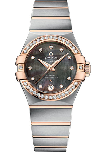 Omega Constellation Co-Axial Tahiti Watch - 27 mm Steel And Red Gold Case - Tahiti Mother-Of-Pearl Diamond Dial