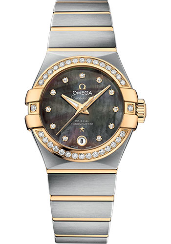 Omega Constellation Co-Axial Tahiti Watch - 27 mm Steel And Yellow Gold Case - Tahiti Mother-Of-Pearl Diamond Dial