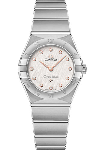 Omega Constellation Manhattan Quartz Watch - 25 mm Steel Case - Cream Silvery Dial